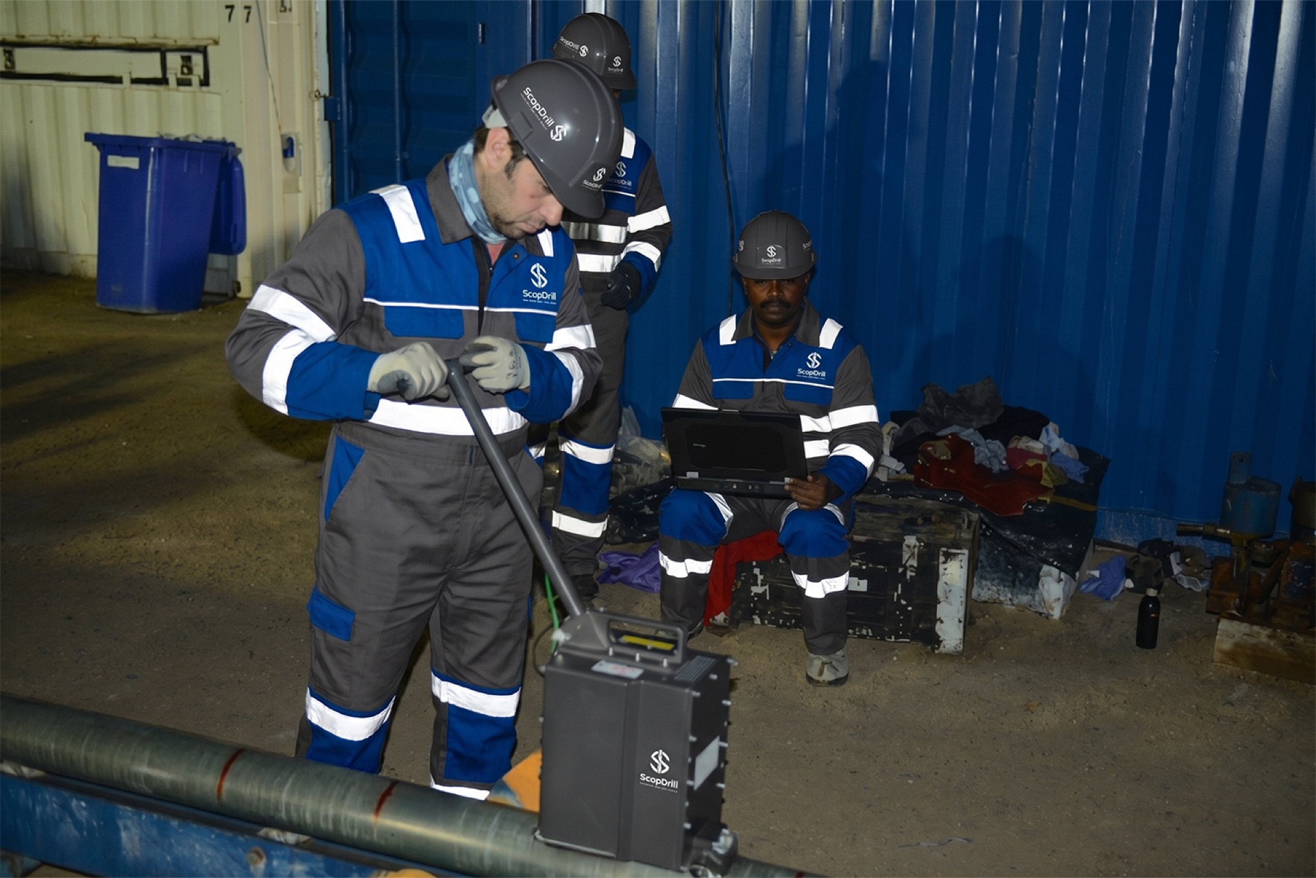 ScopDrill™ team conducting field operations and equipment inspection